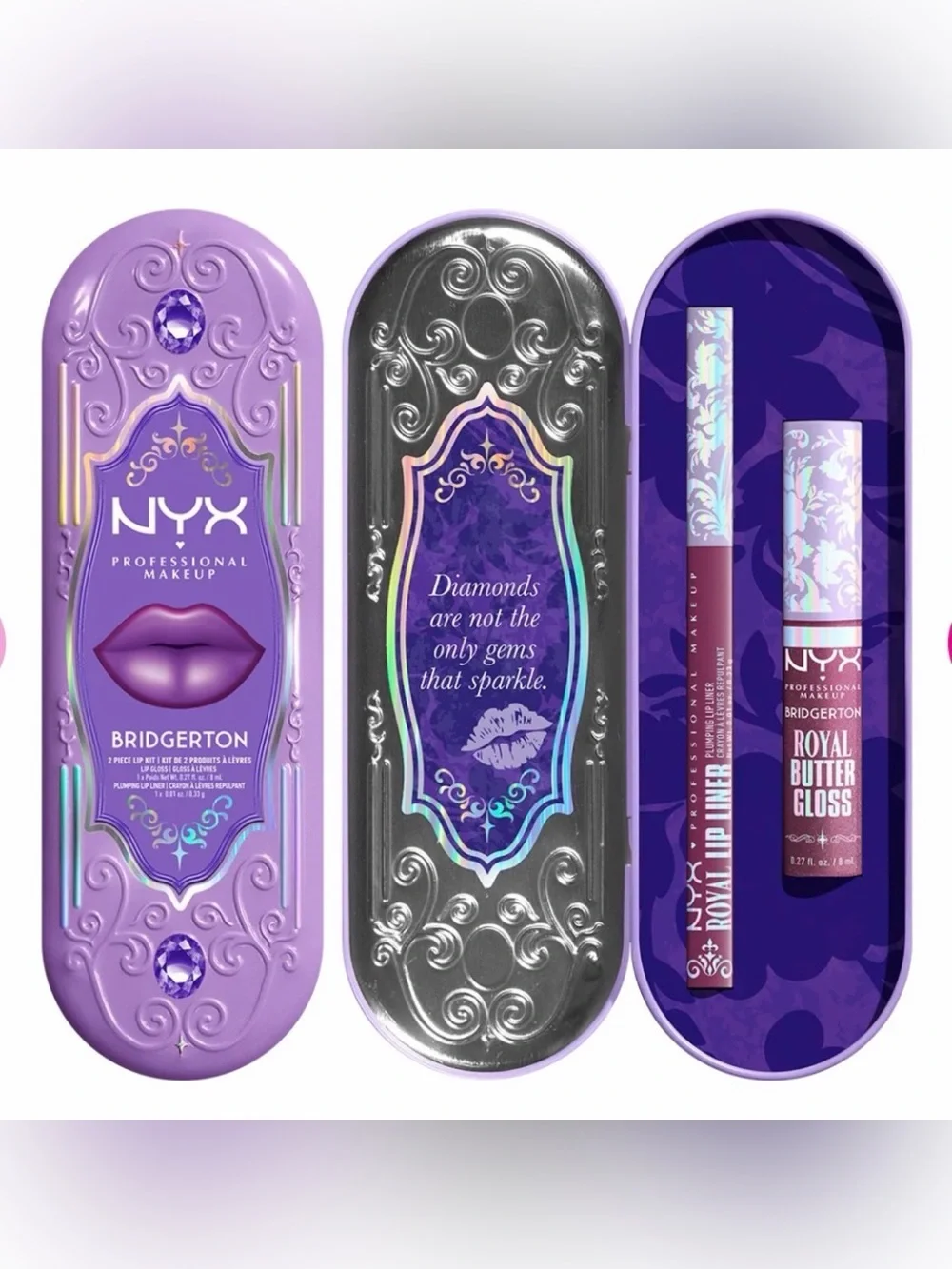 NYX Bridgerton Royal Treasures Lip Kit - Amethyst Amour (Amethyst Purple)